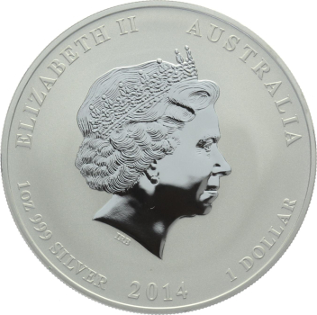 Australien 1 Dollar 2014 Horse - 1 Unze Feinsilber